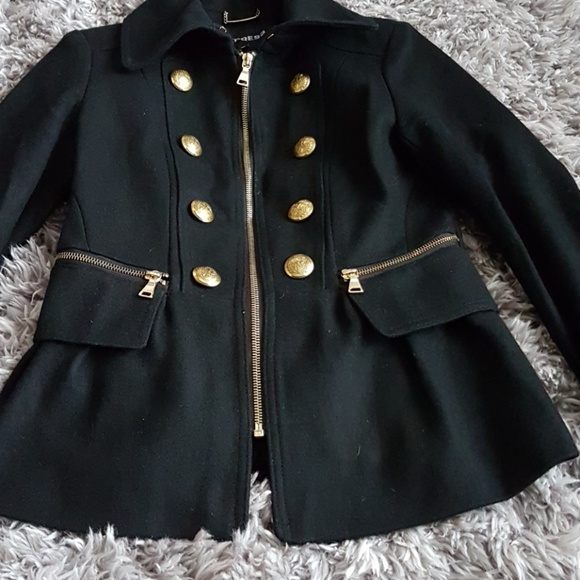Express military style wool coat size XS - Picture 3 of 8